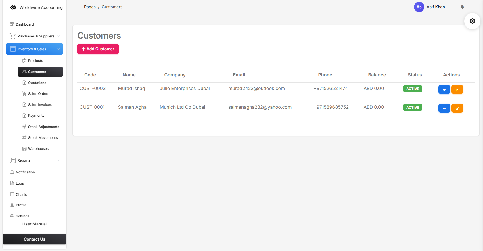 Customers Management